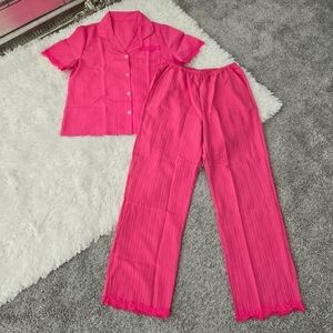 Qeils Casual Two Piece Set for Women - Button Down Short Sleeve Shirt an…